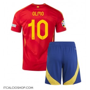 Spagna Dani Olmo #10 Prima Maglia Bambino Europei 2024 Manica Corta (+ Pantaloni corti)